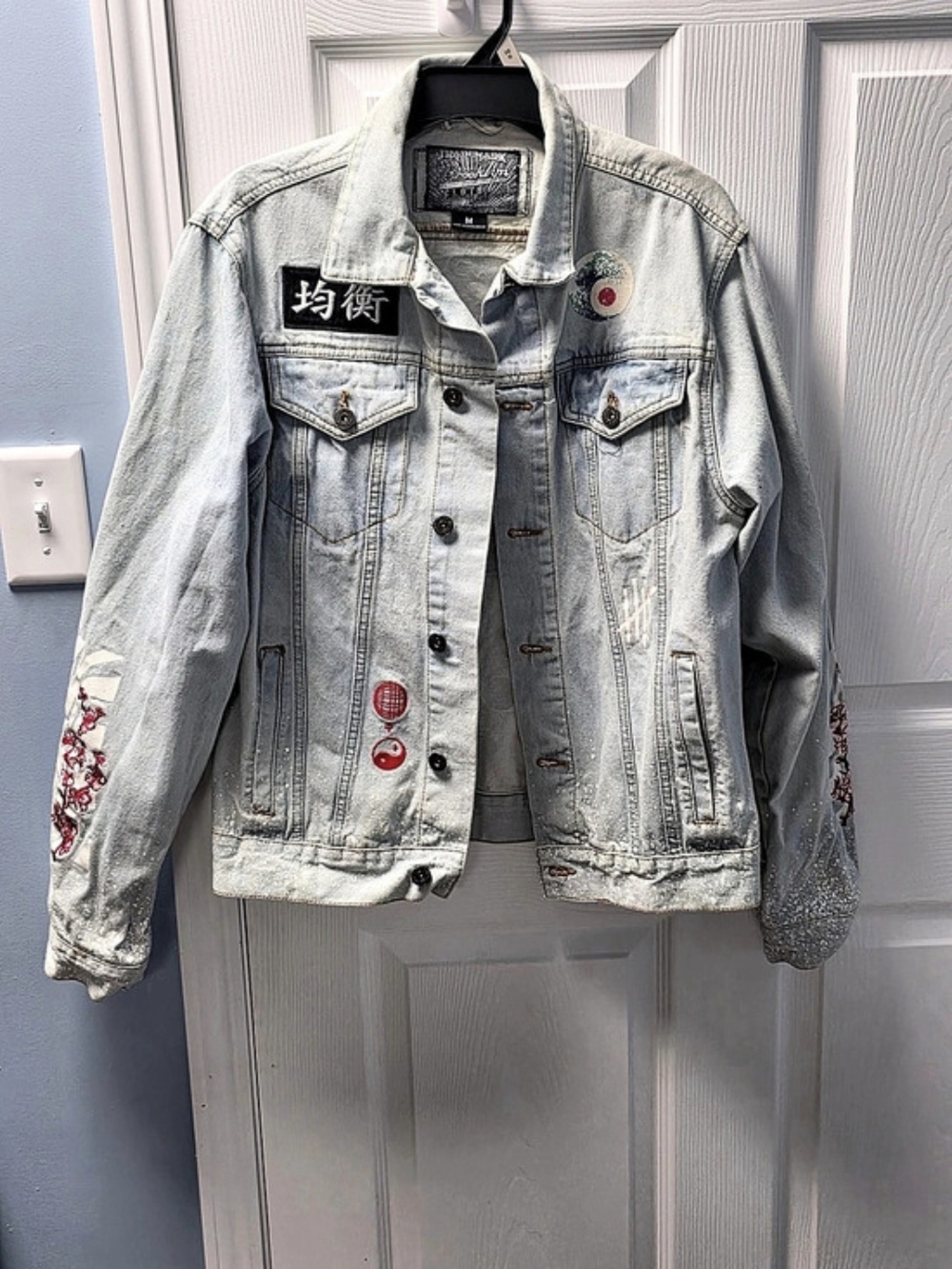 Brooklyn Cloth Embroidered Denim Jacket Size Medium